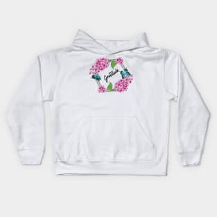 Gratitude - Lilacs And Butterflies Kids Hoodie